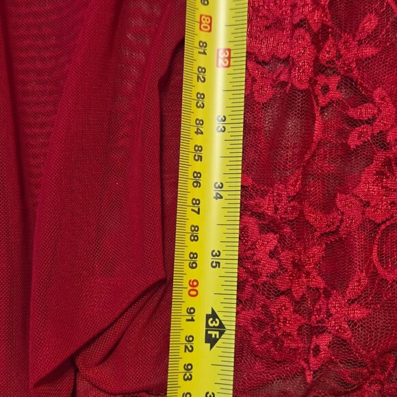 Avidlove Red Lace Sheer Babydoll Nightgown Lingerie Women’s XL Sexy Sleepwear - Picture 8 of 9